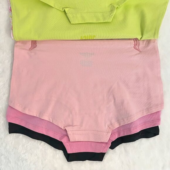 Juicy Couture Black, Pink, Green Hipster Cotton Panty 5 Piece Set Size L NWT - Picture 6 of 10